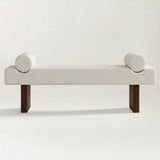 Jasmine 60" Modern Chenille Upholstered Bench