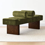 Jasmine 60" Modern Chenille Upholstered Bench