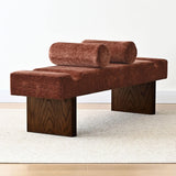 Jasmine 60" Modern Chenille Upholstered Bench