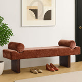 Jasmine 60" Modern Chenille Upholstered Bench