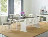 Joanna 6 Piece Bench Dining Set (Table, Bench with Back & 4 Side Chairs)