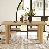 Johson 67" Modern Solid Oak Rectangle Dining Table