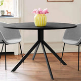 Jones 43" Modern Black Round Dining Table