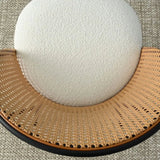 Jules Modern Upholstered Rattan Dining Chair (Set of 4)