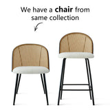 Jules Modern Upholstered Rattan Dining Chair (Set of 4)