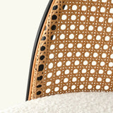Jules 27.5" Modern Upholstered Rattan Counter Stool (Set of 2)