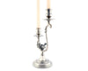 Two Taper Pewter Song Bird Candelabra