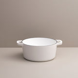 3.5 Quart Mini Dutch Oven - White - Silver Knob