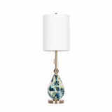 Katipunan Aqua Gold Metallic Brass Table Lamp