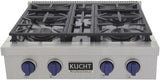 Kucht 30 Inch Gas Sealed Burner Rangetop KFX309T-B