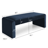 Kaia 47" Modern Waterfall Bench
