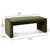 Kaia 47" Modern Waterfall Bench