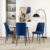 Katie Navy Blue Velvet Dining Chair (Set Of 2)