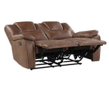 Katrine 3-Piece Manual Motion Set, Brown (Sofa, Loveseat & Chair)