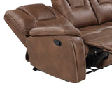 Katrine 3-Piece Manual Motion Set, Brown (Sofa, Loveseat & Chair)