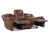 Katrine 3-Piece Manual Motion Set, Brown (Sofa, Loveseat & Chair)