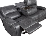 Keily Grey 3 Piece Manual Motion Set (Sofa, Loveseat & Chair)