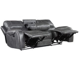 Keily Grey 3 Piece Manual Motion Set (Sofa, Loveseat & Chair)