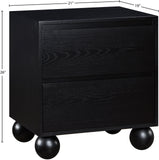 Kent Night Stand - Sleek Ash Wood Design with Elegant Ball Legs for a Timeless Bedroom Upgrade