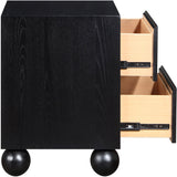Kent Night Stand - Sleek Ash Wood Design with Elegant Ball Legs for a Timeless Bedroom Upgrade