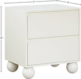 Kent Night Stand - Sleek Ash Wood Design with Elegant Ball Legs for a Timeless Bedroom Upgrade