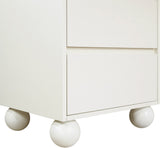 Kent Night Stand - Sleek Ash Wood Design with Elegant Ball Legs for a Timeless Bedroom Upgrade