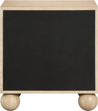 Kent Night Stand - Sleek Ash Wood Design with Elegant Ball Legs for a Timeless Bedroom Upgrade
