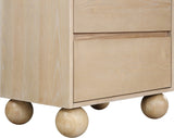 Kent Night Stand - Sleek Ash Wood Design with Elegant Ball Legs for a Timeless Bedroom Upgrade