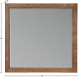 Kent Mirror - Elevate Your Space with a Sleek Art Deco Design Crafted from Solid Ash Wood Elegance