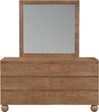 Kent Mirror - Elevate Your Space with a Sleek Art Deco Design Crafted from Solid Ash Wood Elegance