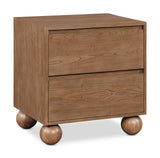 Kent Night Stand - Sleek Ash Wood Design with Elegant Ball Legs for a Timeless Bedroom Upgrade