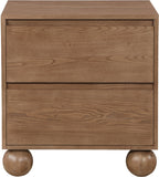 Kent Night Stand - Sleek Ash Wood Design with Elegant Ball Legs for a Timeless Bedroom Upgrade