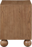 Kent Night Stand - Sleek Ash Wood Design with Elegant Ball Legs for a Timeless Bedroom Upgrade