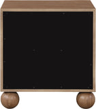 Kent Night Stand - Sleek Ash Wood Design with Elegant Ball Legs for a Timeless Bedroom Upgrade