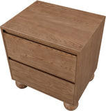 Kent Night Stand - Sleek Ash Wood Design with Elegant Ball Legs for a Timeless Bedroom Upgrade