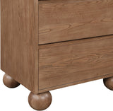 Kent Night Stand - Sleek Ash Wood Design with Elegant Ball Legs for a Timeless Bedroom Upgrade