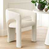 Khloe Modern Chenille Dining Chair with Arms (1-Piece)