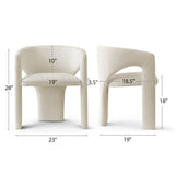 Khloe Modern Chenille Dining Chair with Arms (Set of 6)