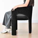 Khloe Modern Chenille Dining Chair with Arms (Set of 2)