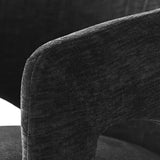 Khloe Modern Chenille Dining Chair with Arms (1-Piece)