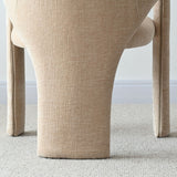 Khloe Modern Chenille Dining Chair with Arms (1-Piece)