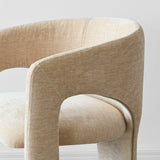 Khloe Modern Chenille Dining Chair with Arms (Set of 4)