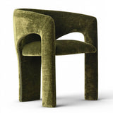 Khloe Modern Chenille Dining Chair with Arms (1-Piece)