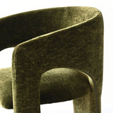 Khloe Modern Chenille Dining Chair with Arms (Set of 2)
