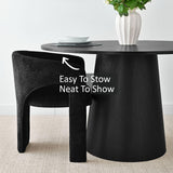 Khloe Modern Chenille Dining Chair with Arms (Set of 2)