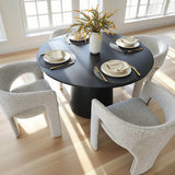 Khloe Modern Chenille Dining Chair with Arms (1-Piece)