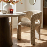 Khloe Modern Leopard Chair with Arms (Set of 2)