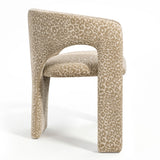 Khloe Modern Leopard Chair with Arms (Set of 2)