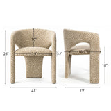 Khloe Modern Leopard Chair with Arms (Set of 2)