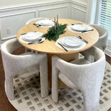 Khloe Modern Chenille Dining Chair with Arms (Set of 2)